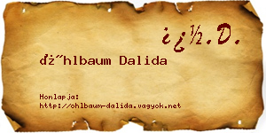 Öhlbaum Dalida névjegykártya